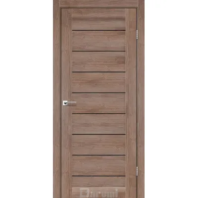 Межкомнатные Двери Darumi Doors Leona орех бургун Черное стекло Ламинатин-0