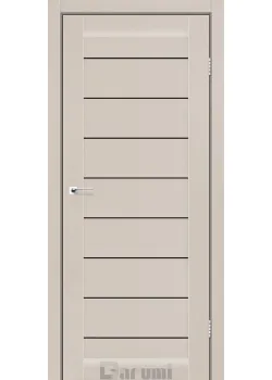 Двери Darumi Doors Leona дымчастый краст Черное стекло