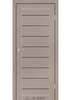 Двері Darumi Doors Leona сірий краст Чорне скло