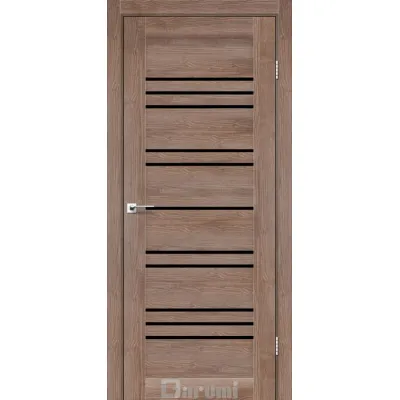 Міжкімнатні Двері Darumi Doors Versal горіх бургун Чорне скло Ламінатин-0