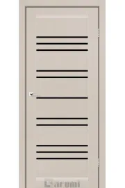 Двери Darumi Doors Versal дымчастый краст Черное стекло