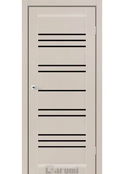 Двери Darumi Doors Versal дымчастый краст Черное стекло