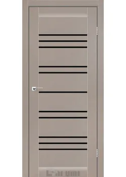 Двери Darumi Doors Versal серый краст Черное стекло