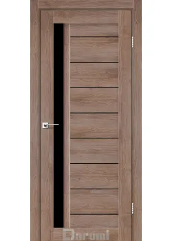 Двері Darumi Doors Bordo горіх бургун Чорне скло
