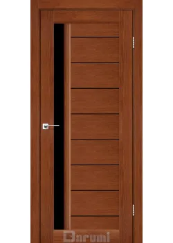 Двери Darumi Doors Bordo орех роял Черное стекло