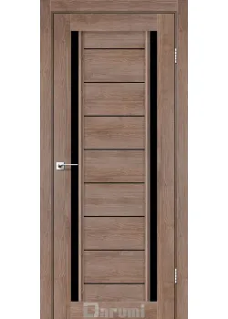 Двері Darumi Doors Madrid горіх бургун Чорне скло