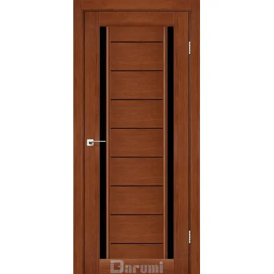 Міжкімнатні Двері Darumi Doors Madrid горіх роял Чорне скло Ламінатин-0