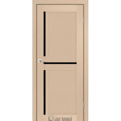Межкомнатные Двери Darumi Doors Next дуб боровой Черное стекло Ламинатин-0