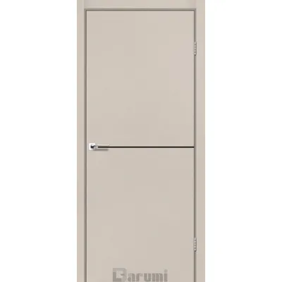 Межкомнатные Двери Darumi Doors Plato Line PTL-03 дымчастый краст (декор с алюминия черного цвета) Ламинатин-0