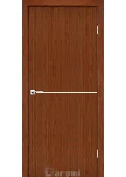 Двери Darumi Doors Plato Line PTL-03 орех роял (декор с алюминия цвета никель)