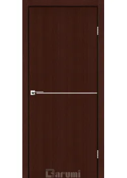 Двери Darumi Doors Plato Line PTL-03 венге панга (декор с алюминия цвета никель)