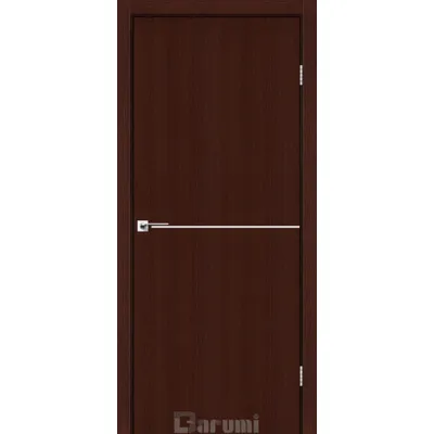 Межкомнатные Двери Darumi Doors Plato Line PTL-03 венге панга (декор с алюминия цвета никель) Ламинатин-0