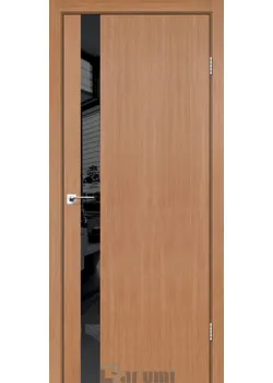 Двери Darumi Doors Plato Line PTL-04 дуб натуральный Черное стекло