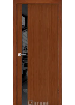 Двери Darumi Doors Plato Line PTL-04 орех роял Черное стекло