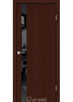 Двери Darumi Doors Plato Line PTL-04 венге панга Черное стекло