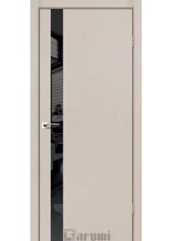 Двери Darumi Doors Plato Line PTL-04 дымчастый краст Черное стекло