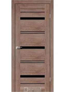 Двери Darumi Doors Darina орех бургун Черное стекло