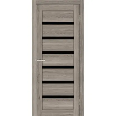 Межкомнатные Двери Europe Doors Франция POLITEX Черное стекло Ламинатин-3
