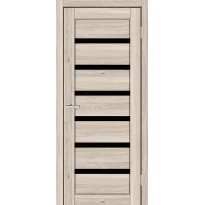 Межкомнатные Двери Europe Doors Франция POLITEX Черное стекло Ламинатин-4