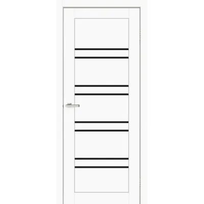 Межкомнатные Двери Europe Doors Шотландия POLITEX Черное стекло Ламинатин-4