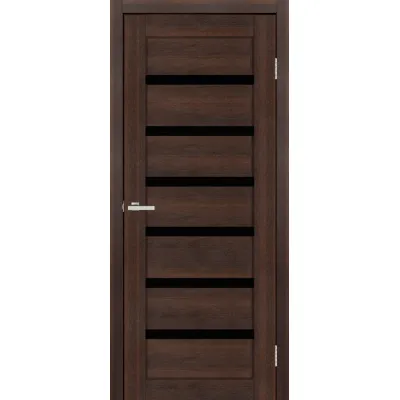 Межкомнатные Двери Europe Doors Франция PVC Черное стекло ПВХ плёнка-0
