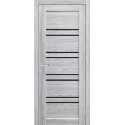 Межкомнатные Двери Europe Doors Шотландия PVC Черное стекло ПВХ плёнка-1