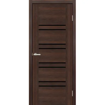 Межкомнатные Двери Europe Doors Шотландия PVC Черное стекло ПВХ плёнка-2