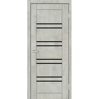Межкомнатные Двери Europe Doors Шотландия PVC Черное стекло ПВХ плёнка-0