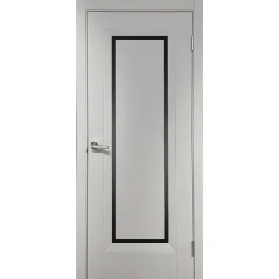 Міжкімнатні Двері Europe Doors Італія SUPER MATE Чорне скло ПВХ плівка-2