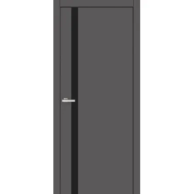 Міжкімнатні Двері Europe Doors Литва SUPER MATE Чорне скло ПВХ плівка-2