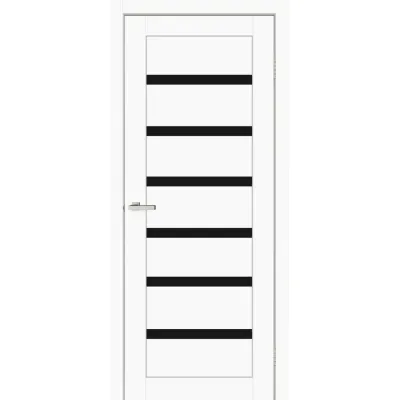 Межкомнатные Двери Europe Doors Франция SUPER MATE Черное стекло ПВХ плёнка-0