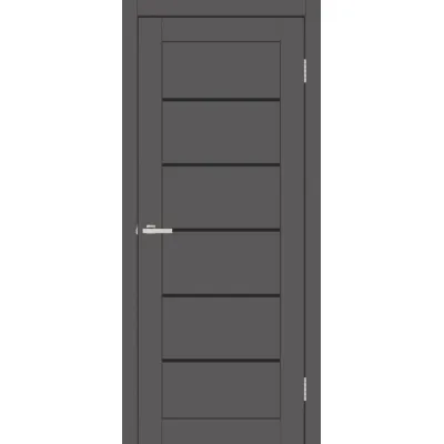 Межкомнатные Двери Europe Doors Испания SUPER MATE Черное стекло ПВХ плёнка-1