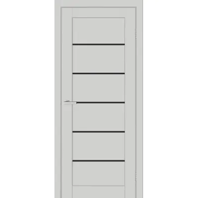Межкомнатные Двери Europe Doors Испания SUPER MATE Черное стекло ПВХ плёнка-0