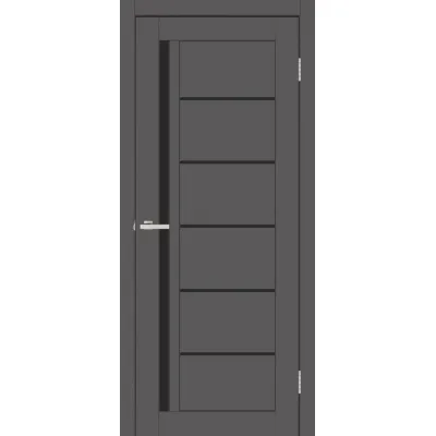 Межкомнатные Двери Europe Doors Англия SUPER MATE Черное стекло ПВХ плёнка-1