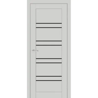 Межкомнатные Двери Europe Doors Шотландия SUPER MATE Черное стекло ПВХ плёнка-1