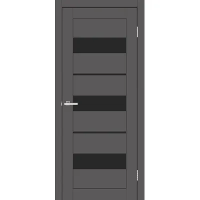 Межкомнатные Двери Europe Doors Дания SUPER MATE Черное стекло ПВХ плёнка-0