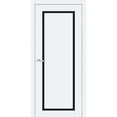 Межкомнатные Двери Europe Doors Кипр Черное стекло SUPER MATE ПВХ плёнка-1