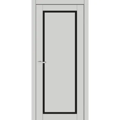 Межкомнатные Двери Europe Doors Кипр Черное стекло SUPER MATE ПВХ плёнка-2
