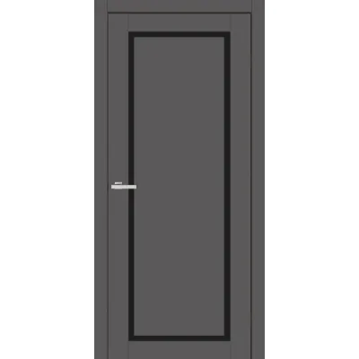 Межкомнатные Двери Europe Doors Кипр Черное стекло SUPER MATE ПВХ плёнка-0