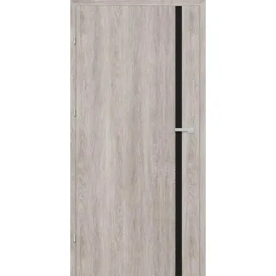 Міжкімнатні Двері Hygge ERIS Black Line Grey Oak ПВХ плівка-0