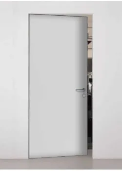 Двери Скрытого Монтажа Hygge INSIDE ALUM Черное стекло