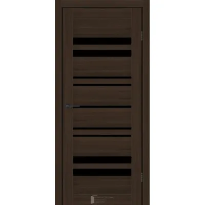 Міжкімнатні Двері KFD Comfort Чорне скло Ламінатин-10