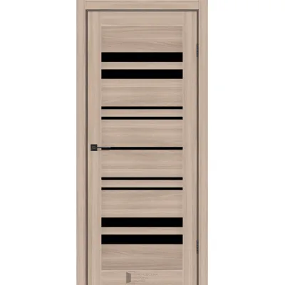 Міжкімнатні Двері KFD Comfort Чорне скло Ламінатин-11