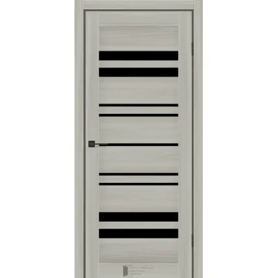 Міжкімнатні Двері KFD Comfort Чорне скло Ламінатин-12
