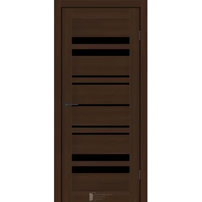 Міжкімнатні Двері KFD Comfort Чорне скло Ламінатин-13