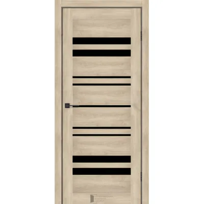 Міжкімнатні Двері KFD Comfort Чорне скло Ламінатин-2