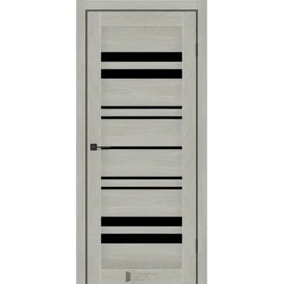 Міжкімнатні Двері KFD Comfort Чорне скло Ламінатин-4
