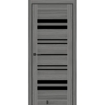 Міжкімнатні Двері KFD Comfort Чорне скло Ламінатин-6