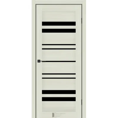 Міжкімнатні Двері KFD Comfort Чорне скло Ламінатин-7
