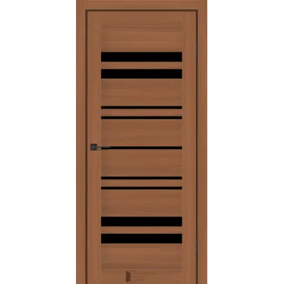 Міжкімнатні Двері KFD Comfort Чорне скло Ламінатин-9